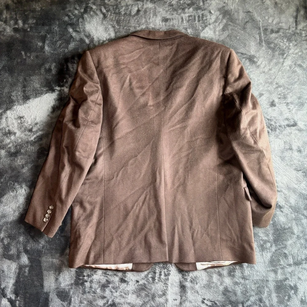 Jack Victor Premier Loro Piana 100% Cashmere‎ Blazer Brown 50R Luxury Old Money